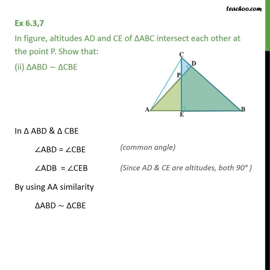 Ex 6.3, 7 - Chapter 6 Class 10 Triangles - Part 2