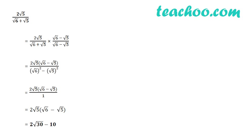 "Simplify (7√3)/(√10 + √3)−(2√5)/(√6 + √5)−(3√2)/(√15 + 3√2) - [V