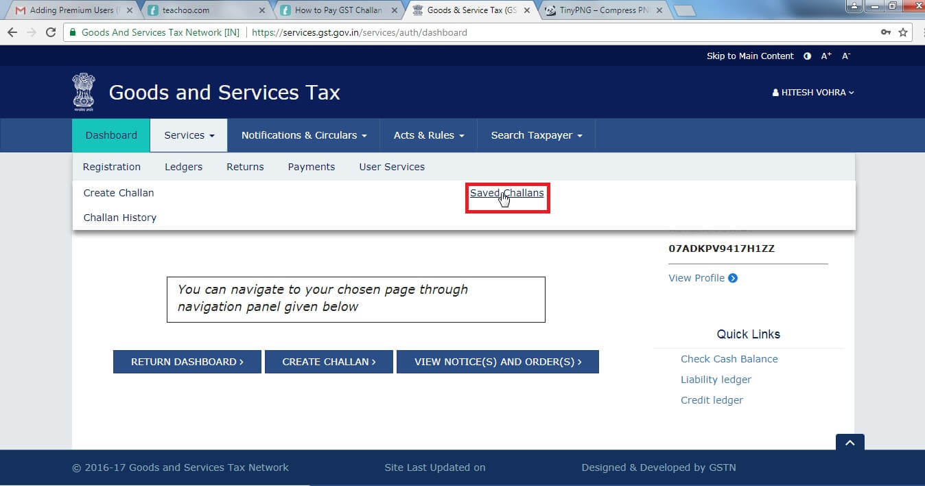 How To Pay Gst Challan Through Neft Gst Challan Format 7860