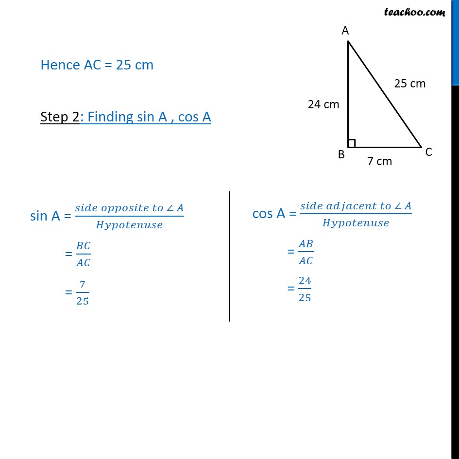Ex 8.1, 1 - Chapter 8 Class 10 Introduction to Trignometry - Part 2