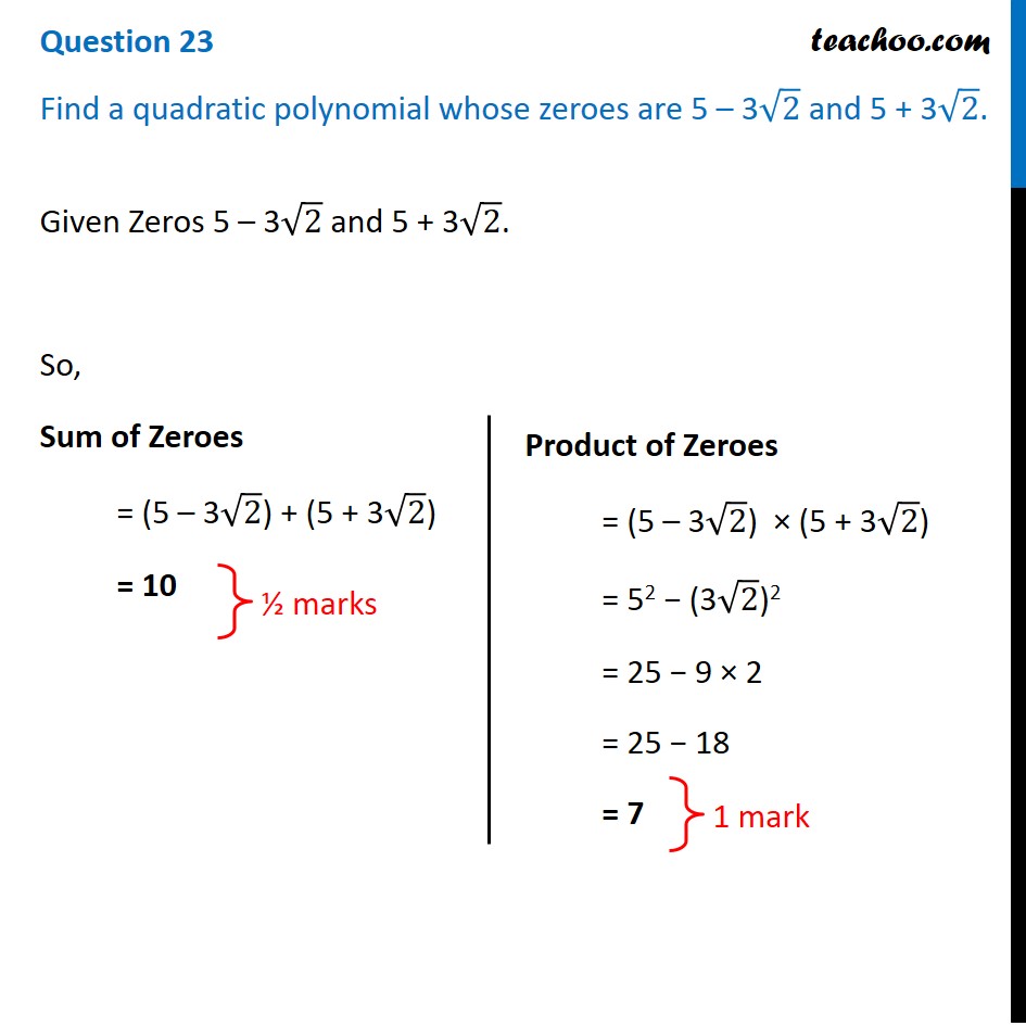 quadratic polynomial example