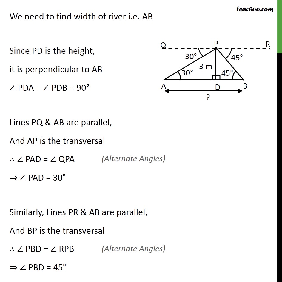 Example 7 - Chapter 9 Class 10 Some Applications of Trigonometry - Part 2