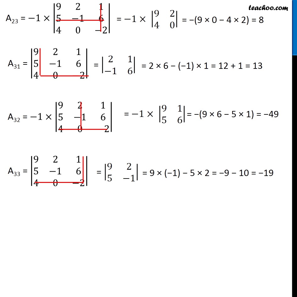 Finding inverse of matrix using adjoint - Part 13