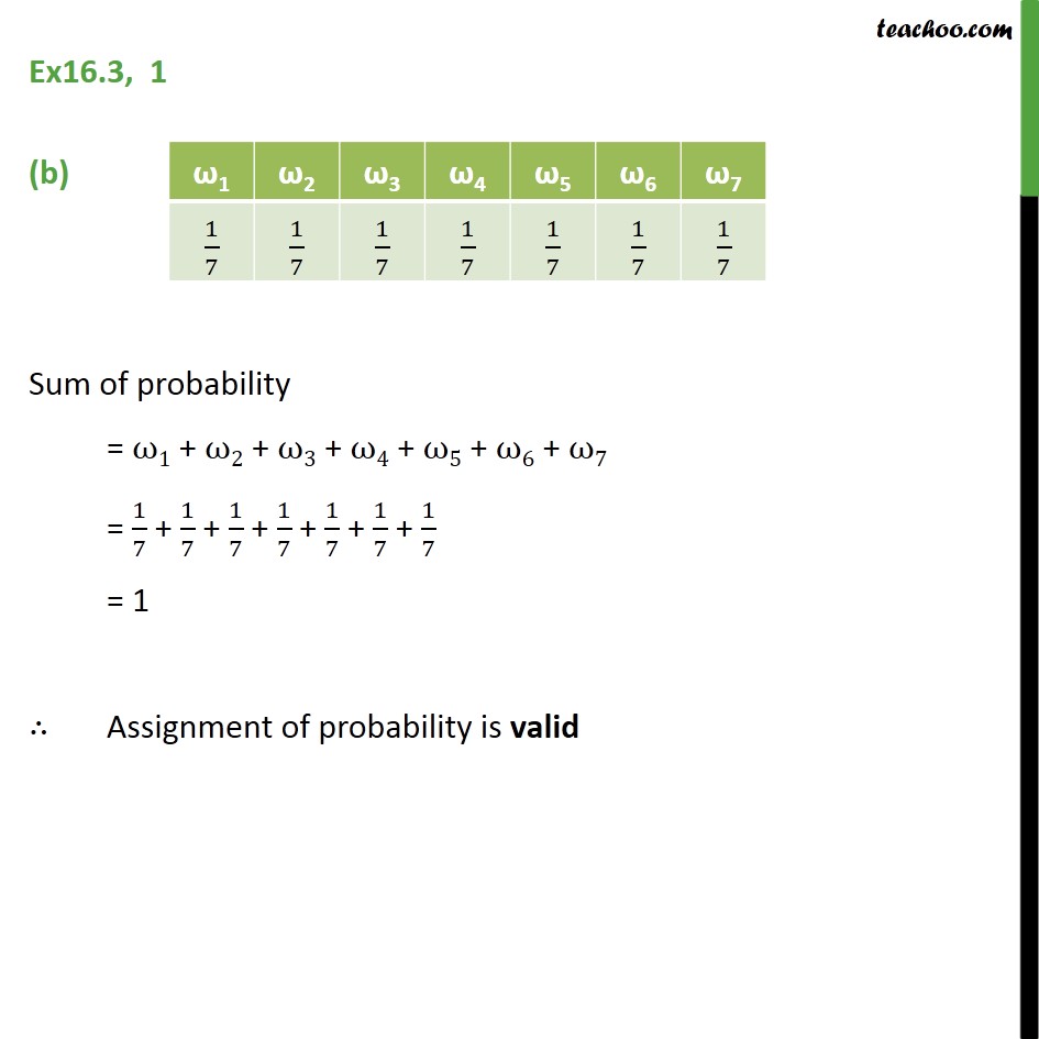 Ex 16.3, 1 - Chapter 16 Class 11 Probability - Part 2