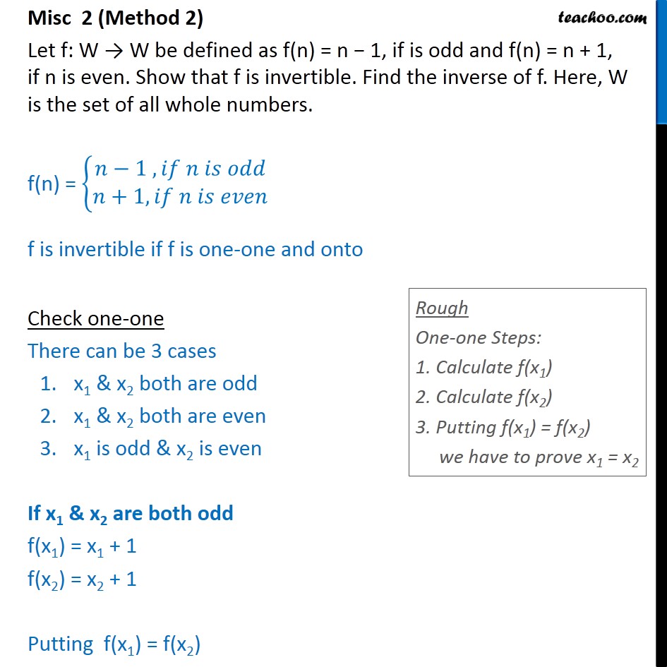 Misc 2  - Chapter 1 Class 12 Relation and Functions - Part 5