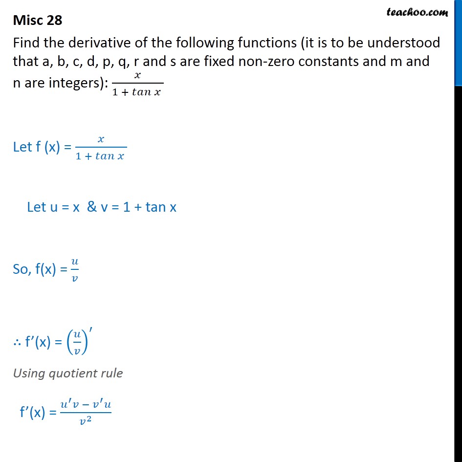 misc-28-find-derivative-x-1-tan-x-chapter-13-class-11