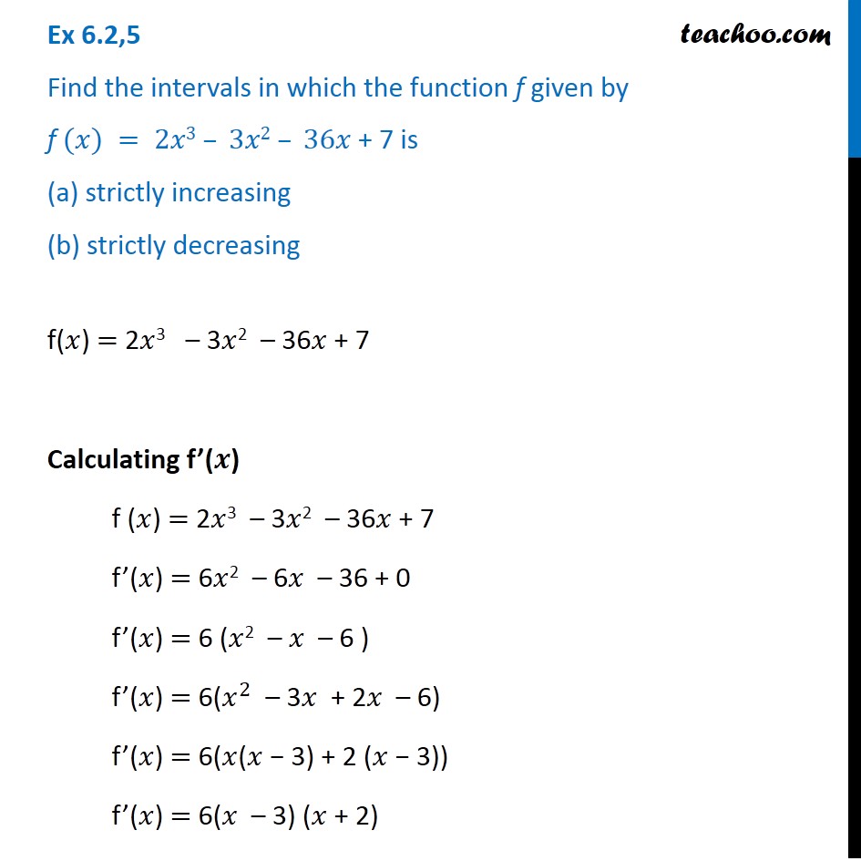 F X 2x 3 3x 2 36x 7