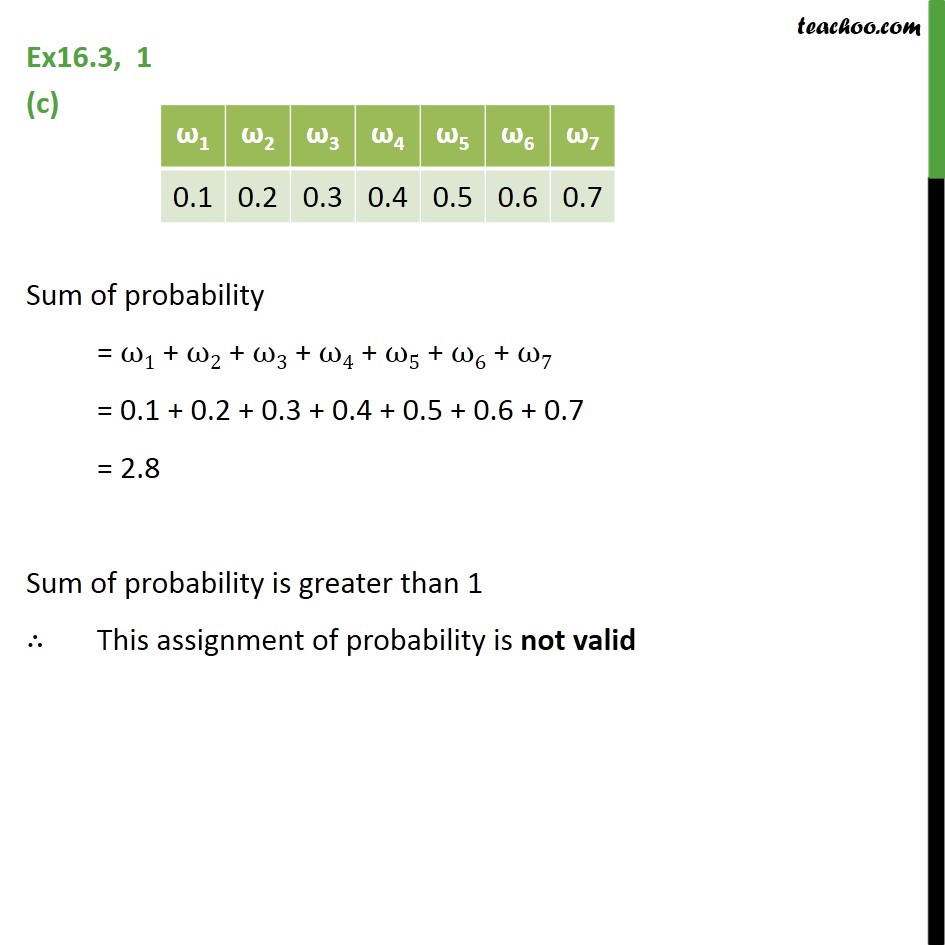 Ex 16.3, 1 - Chapter 16 Class 11 Probability - Part 3