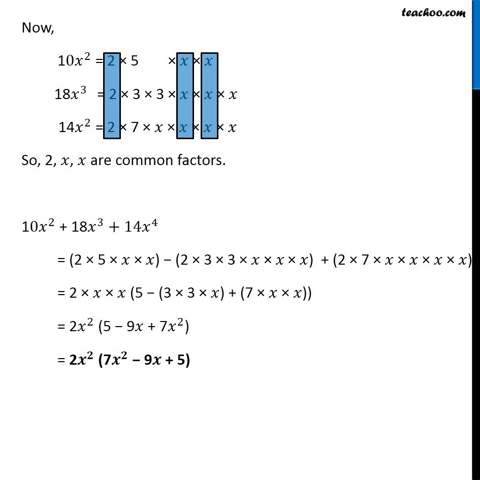 Example 2 - Chapter 14 Class 8 Factorisation - Part 2