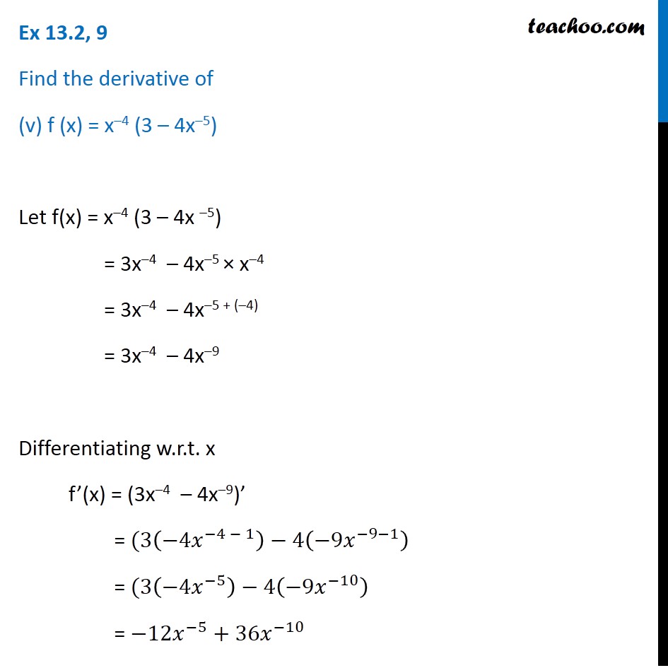 ex-12-2-9-find-the-derivative-of-x-4-3-4x-5-teachoo