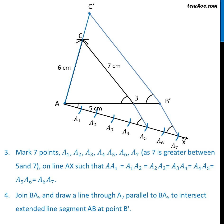 14 of mathematical table Ex Construct 11.1, triangle cm,  sides 3 a with cm 6  5