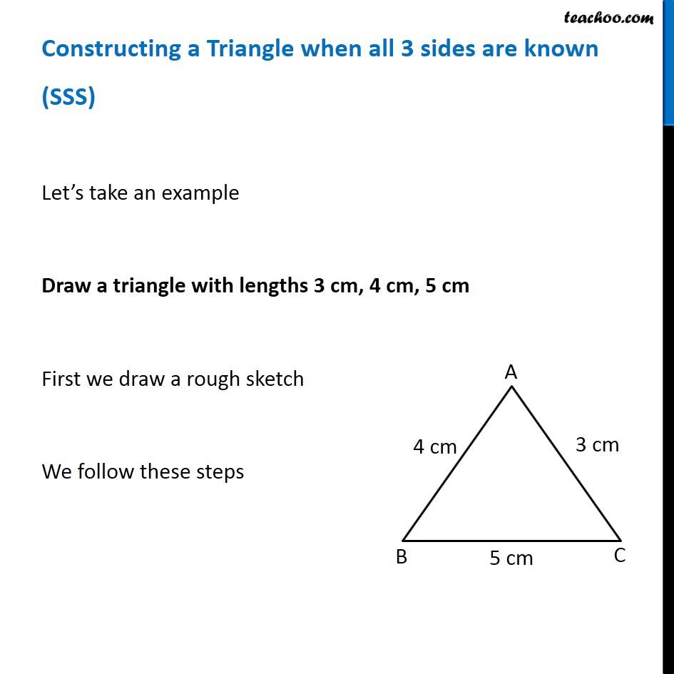 Constructing A Triangle When All 3 Sides Are Known (SSS)