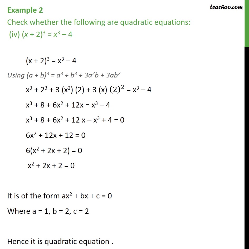 Example 2 - Chapter 4 Class 10 Quadratic Equations - Part 4