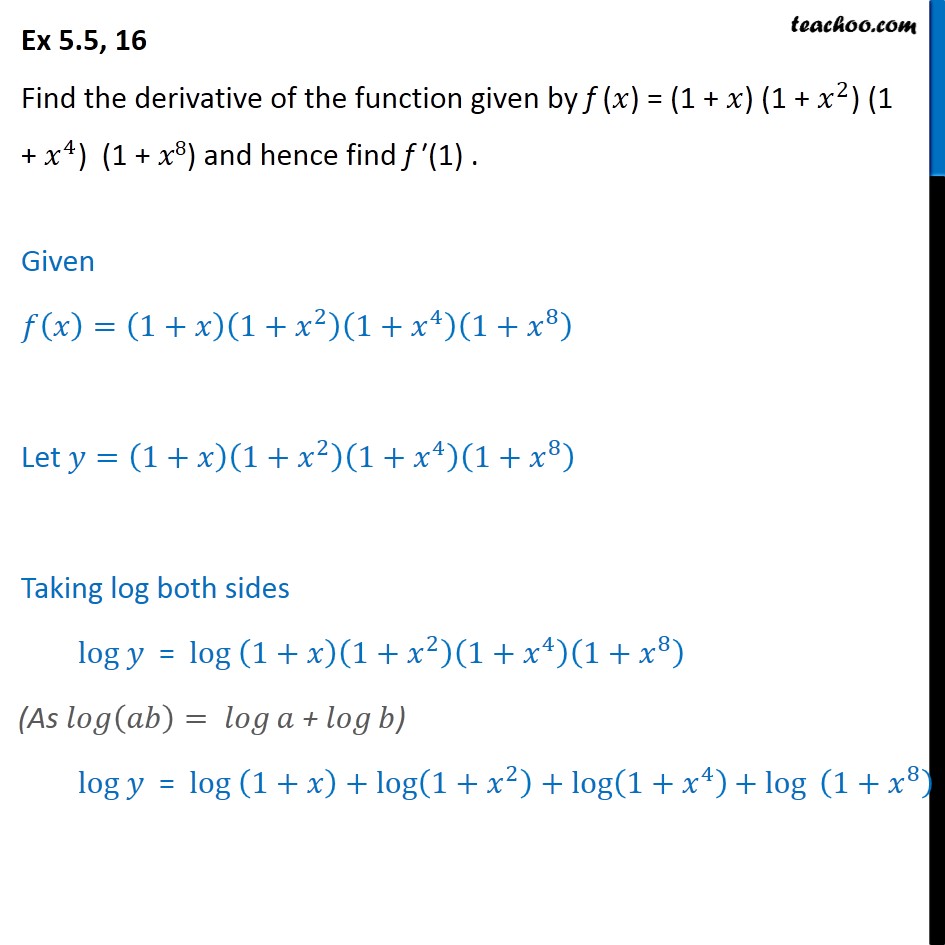 format invoice gstr 1 derivative x4)(1 x8) 16 f(x)=(1 Ex 5.5,  x)(1 Find x2)(1  of