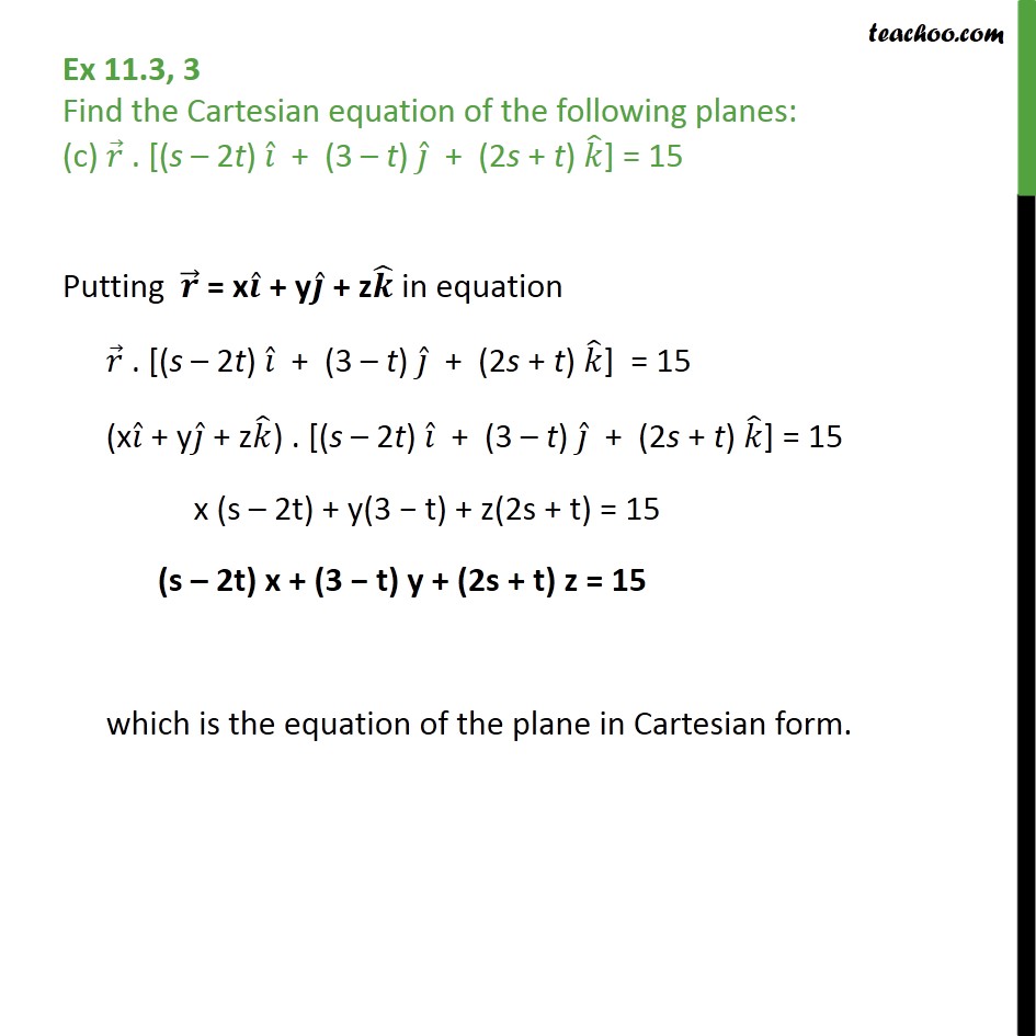 Find Cartesian Equation Of A Plane Given 3 Points Tessshebaylo 0901