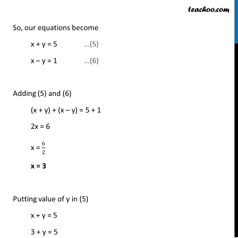 Ex 3.6, 1 (vii) and (viii) - Chapter 3 Class 10 Pair of Linear Equations in Two Variables - Part 5