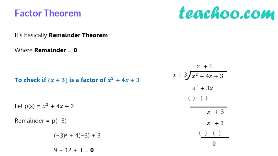 Factor Theorem - Checking if Factor - Part 5