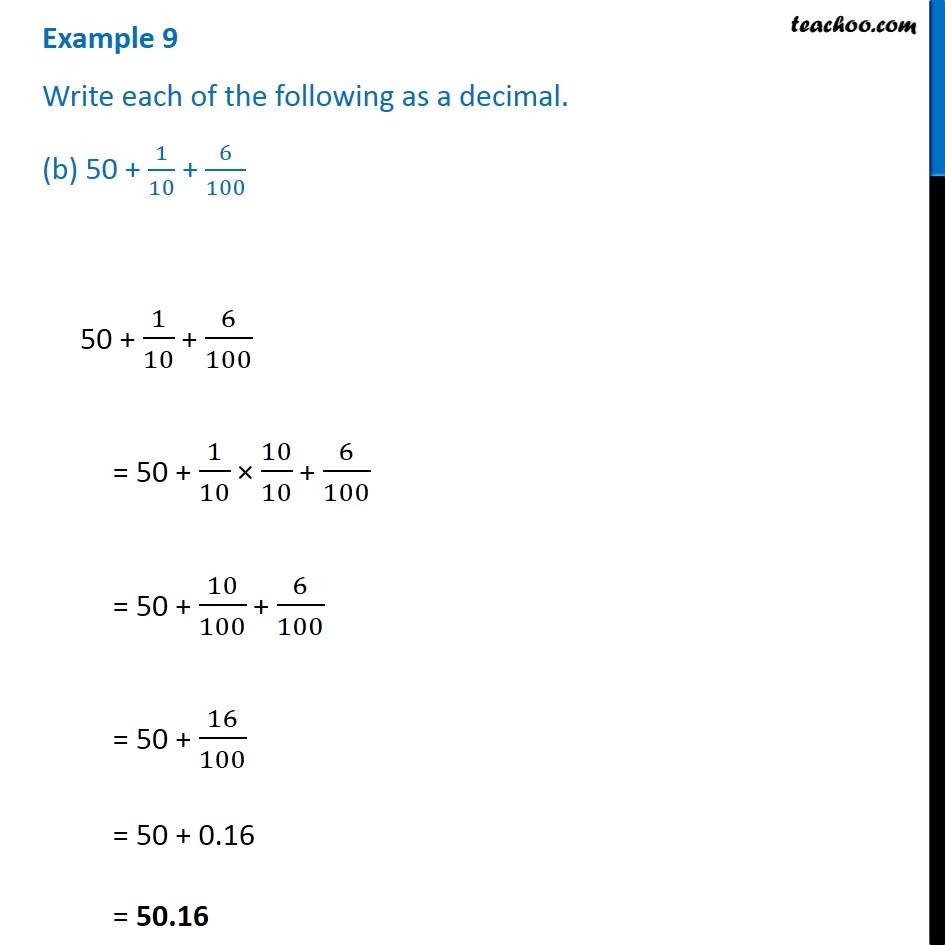 Example 9 - Chapter 8 Class 6 Decimals - Part 2