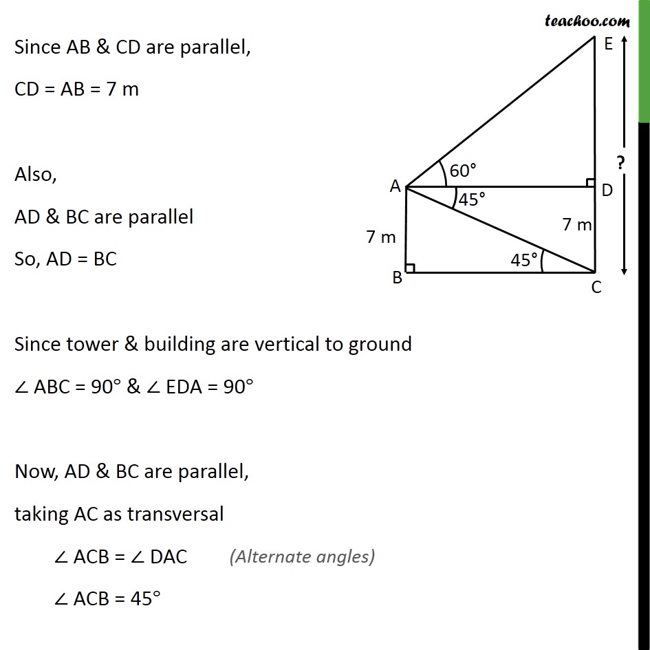 Ex 9.1, 12 - Chapter 9 Class 10 Some Applications of Trigonometry - Part 2