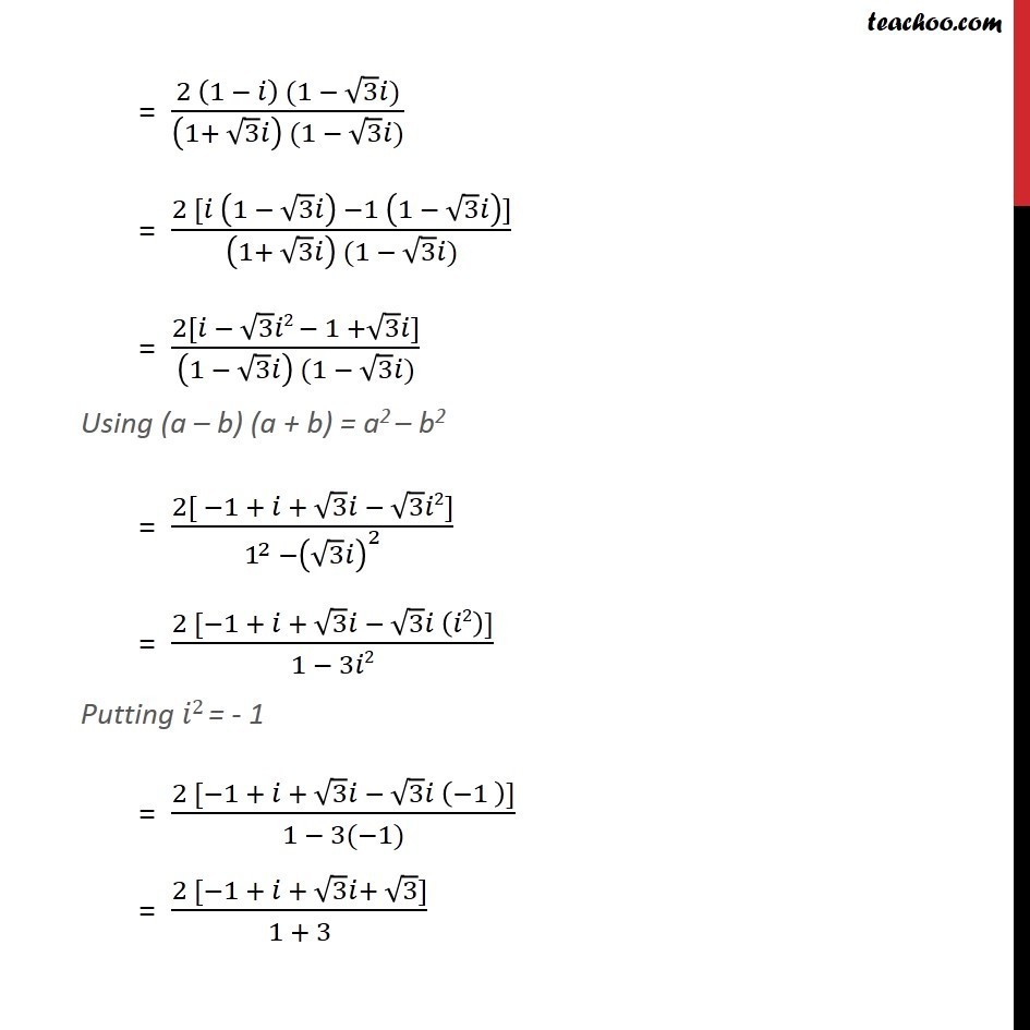 Example 16 - Chapter 5 Class 11 Complex Numbers - Part 2