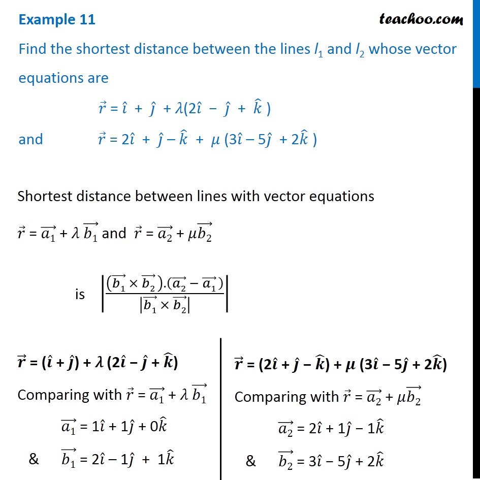 example-11-chapter-11-class-12-find-shortest-distance