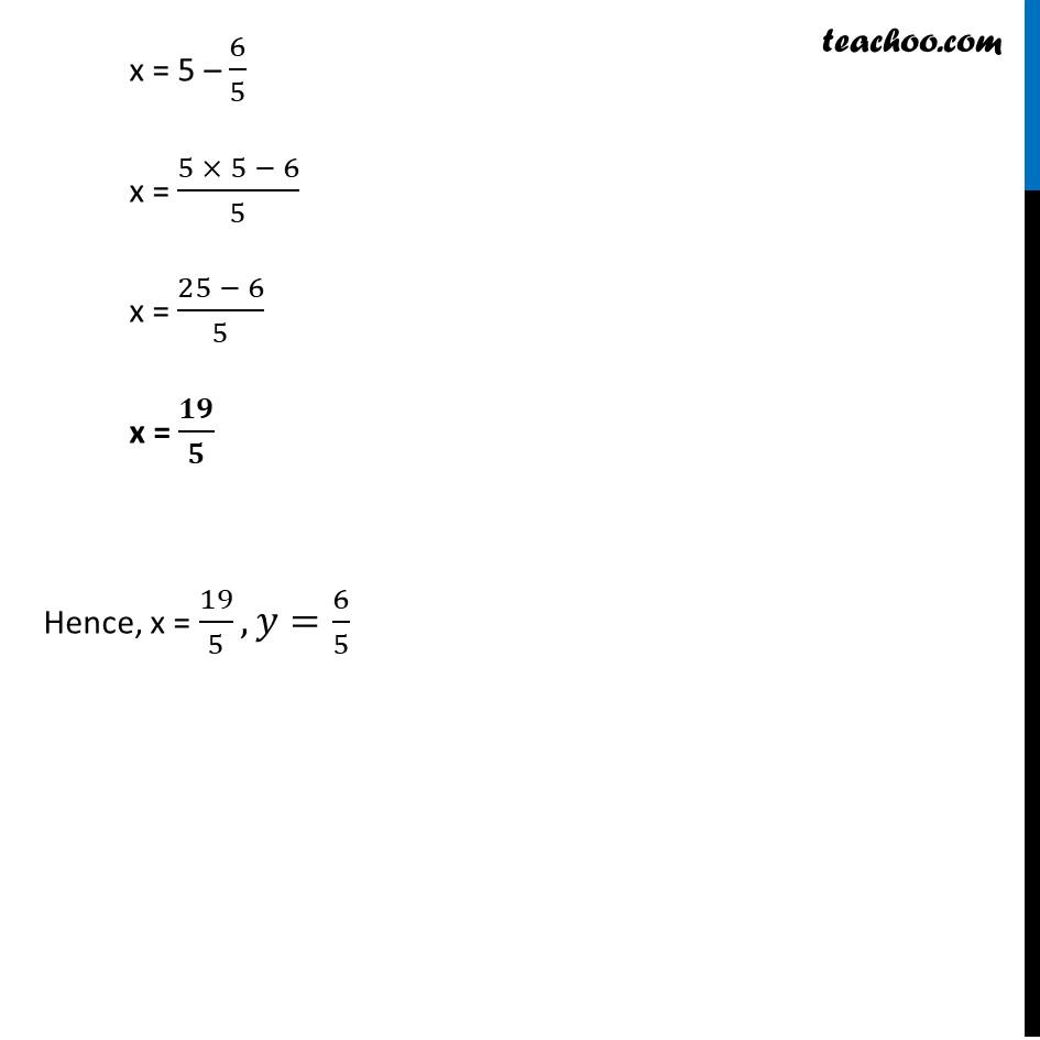 Ex 3.4, 1 - Chapter 3 Class 10 Pair of Linear Equations in Two Variables - Part 3