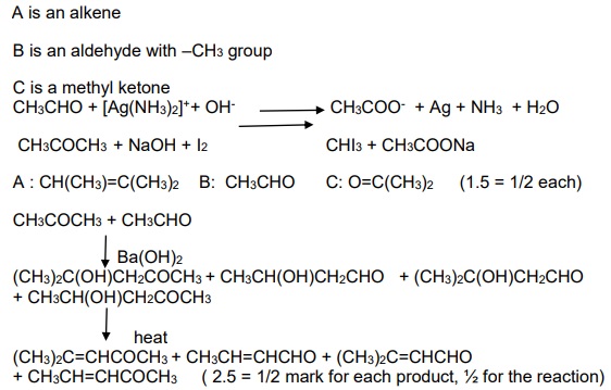 [SQP] A hydrocarbon (A) with molecular formula C5H10 on ozonolysis