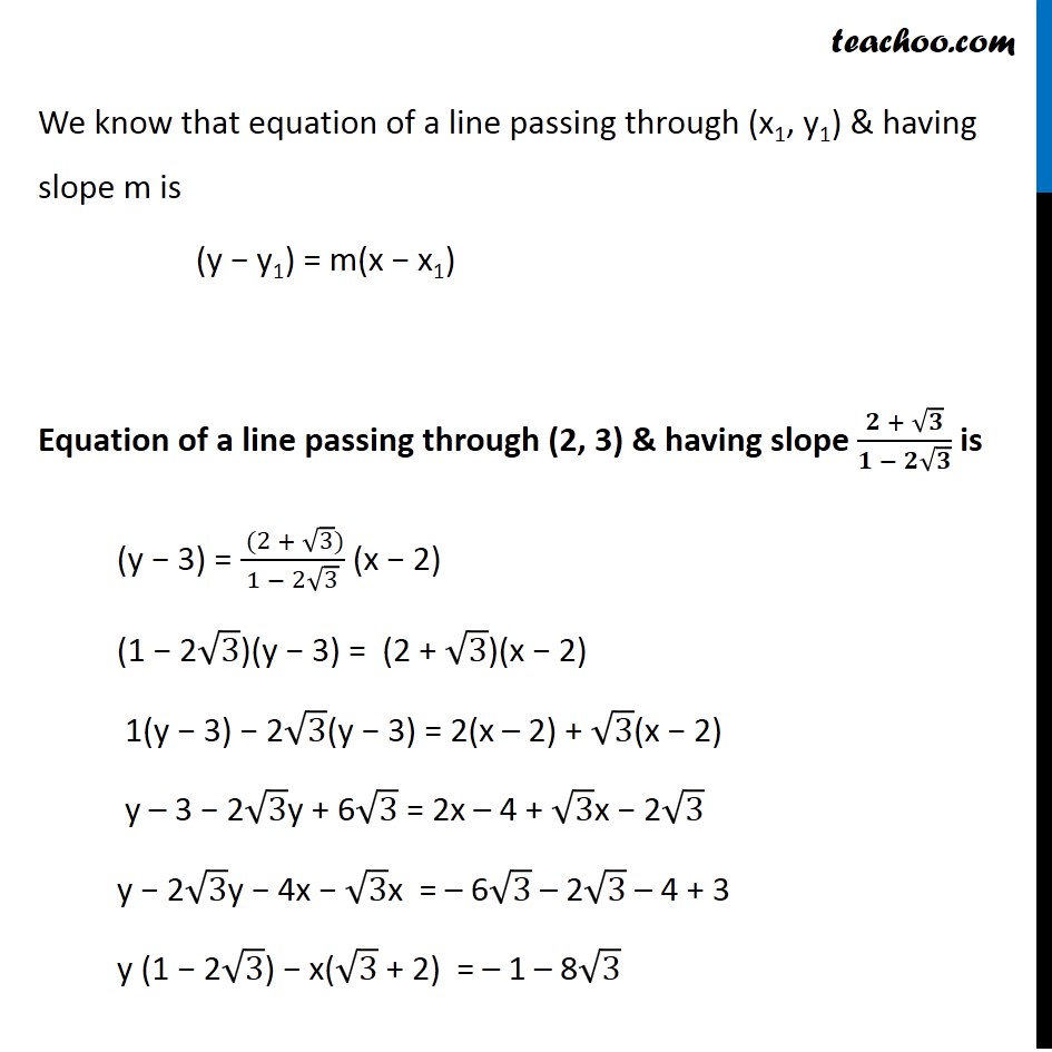 Ex 10.3, 12 - Chapter 10 Class 11 Straight Lines - Part 3