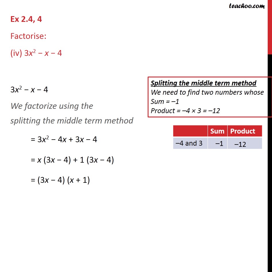 x 4 x 2 6 factorise