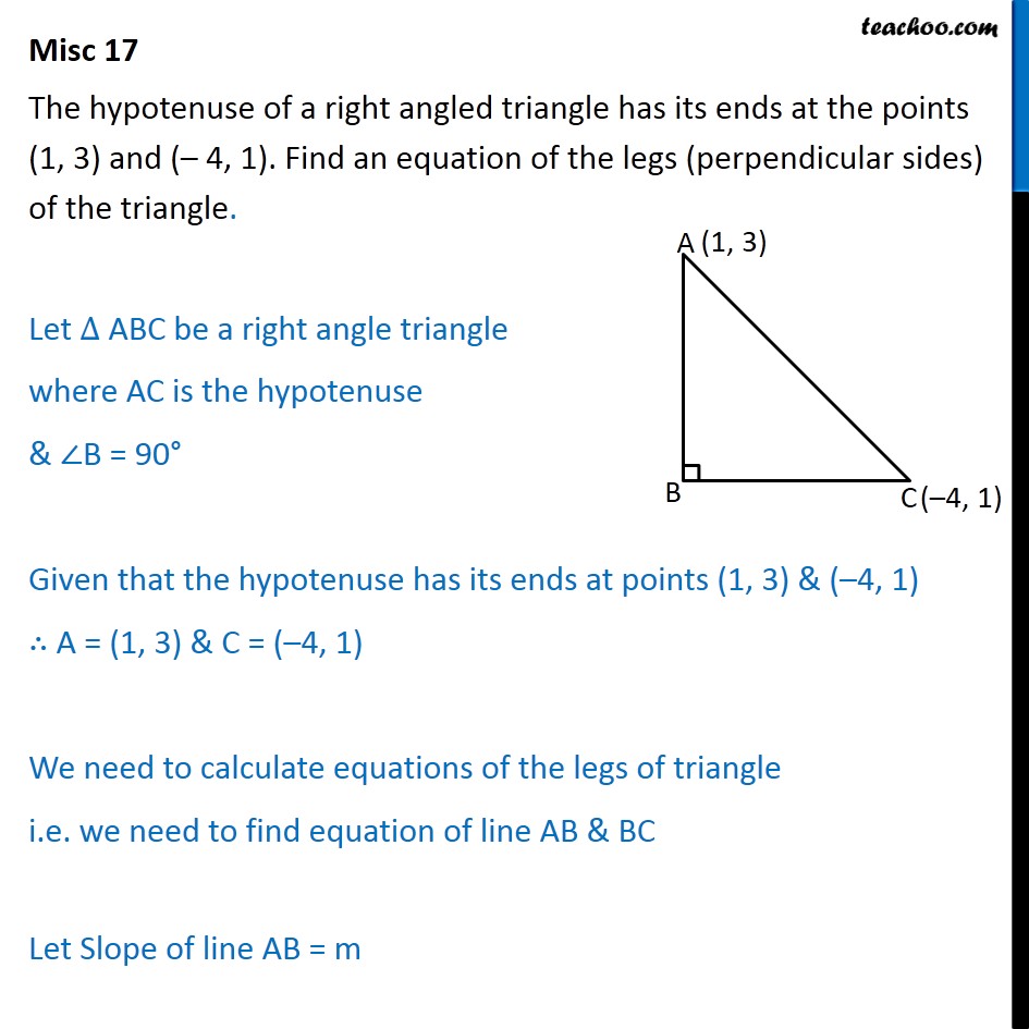 how to find hypotenuse of a right angled triangle
