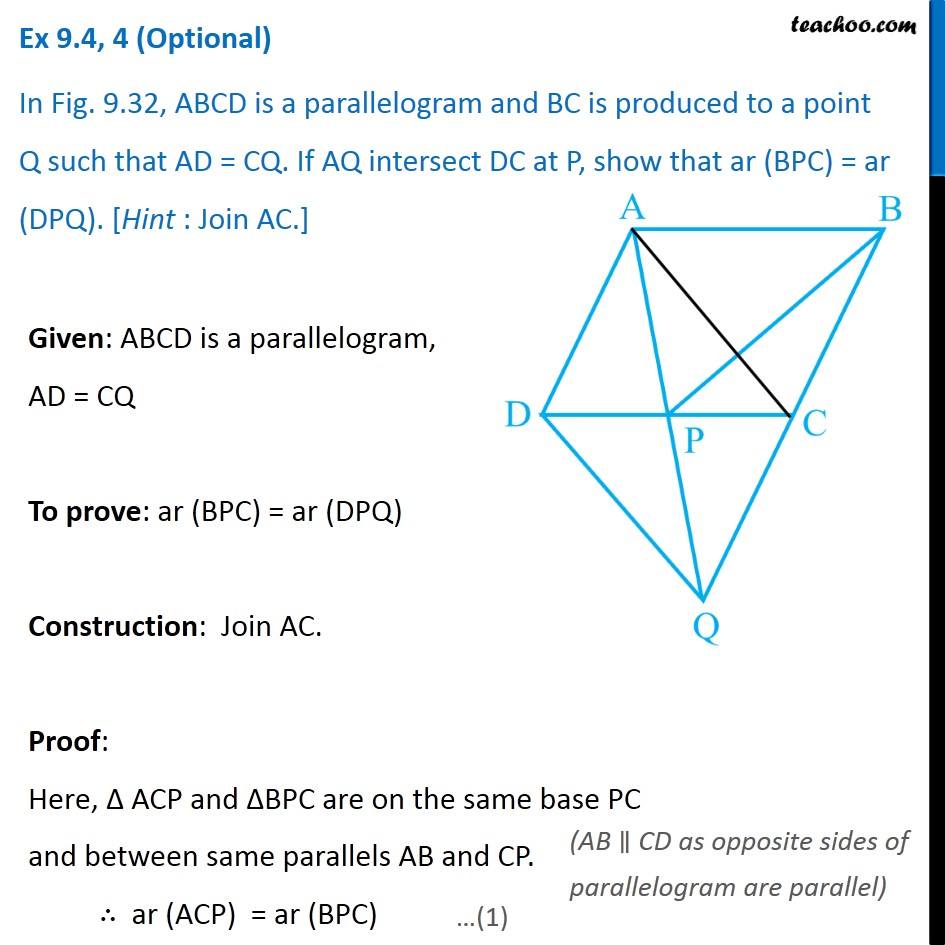 abcd is a parallelogram