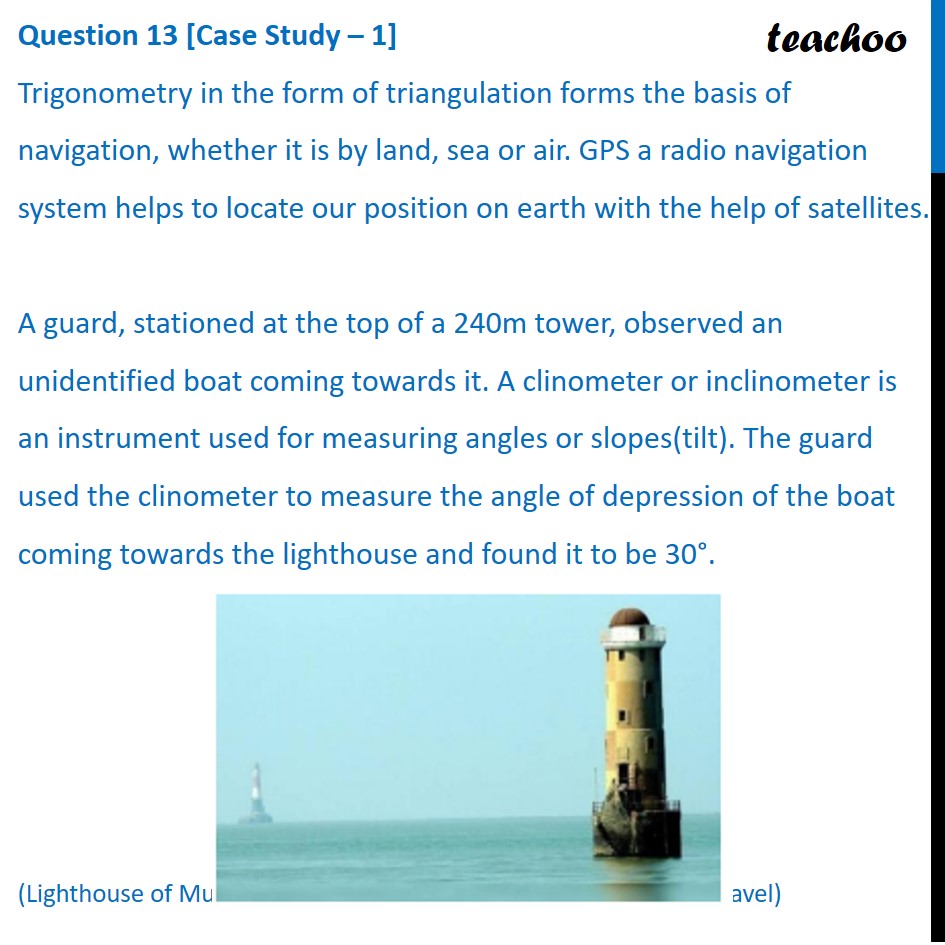 applications of trigonometry case study questions term 2