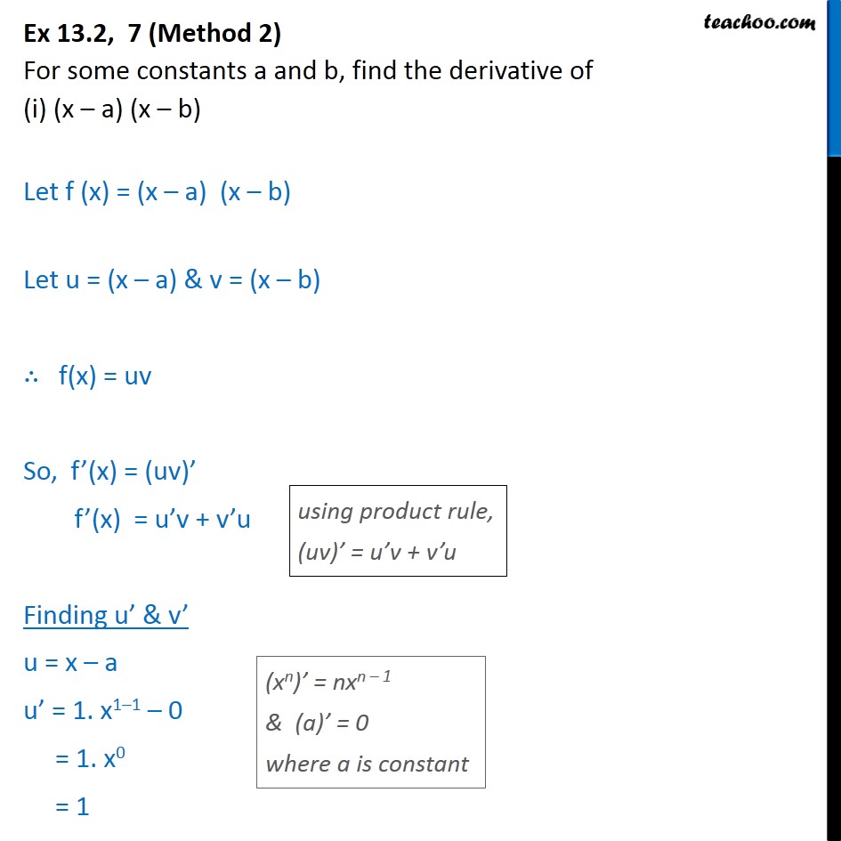 Ex 13.2, 7 - Chapter 13 Class 11 Limits and Derivatives - Part 2