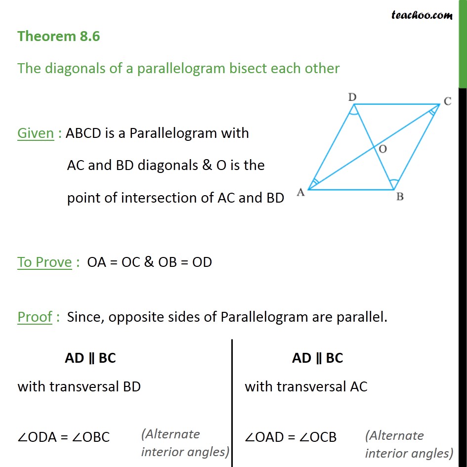 if abcd is a parallelogram