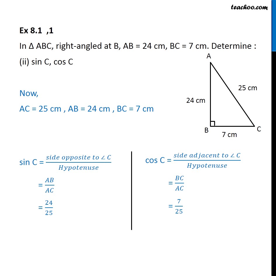 Ex 8.1, 1 - Chapter 8 Class 10 Introduction to Trignometry - Part 3