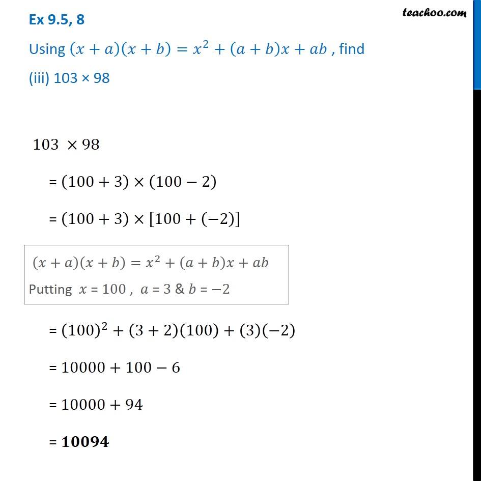 Using X A X B X2 A B X Ab Find Ii 103 × 98 8924