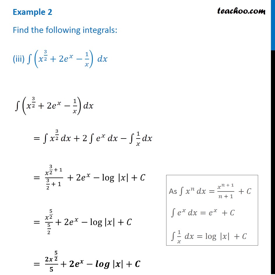 example-2-iii-find-the-integral-x-3-2-2e-x-1-x-dx