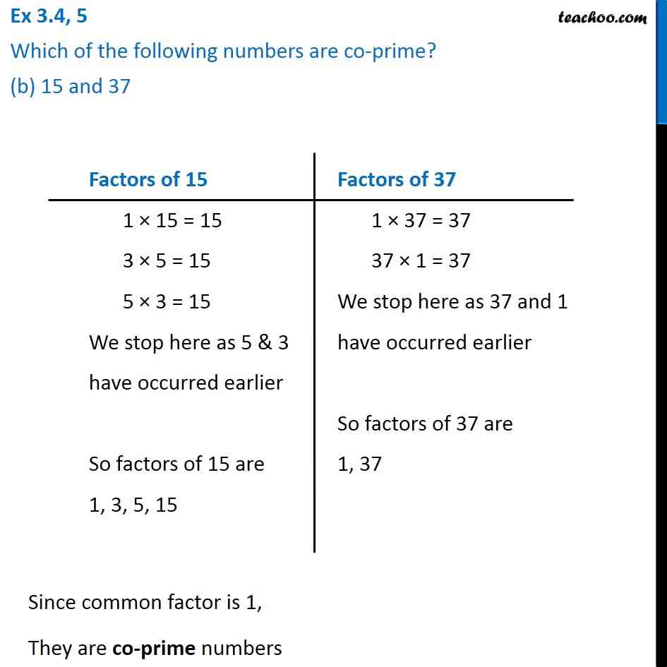 which-of-the-numbers-are-co-prime-15-and-37-class-6-teachoo