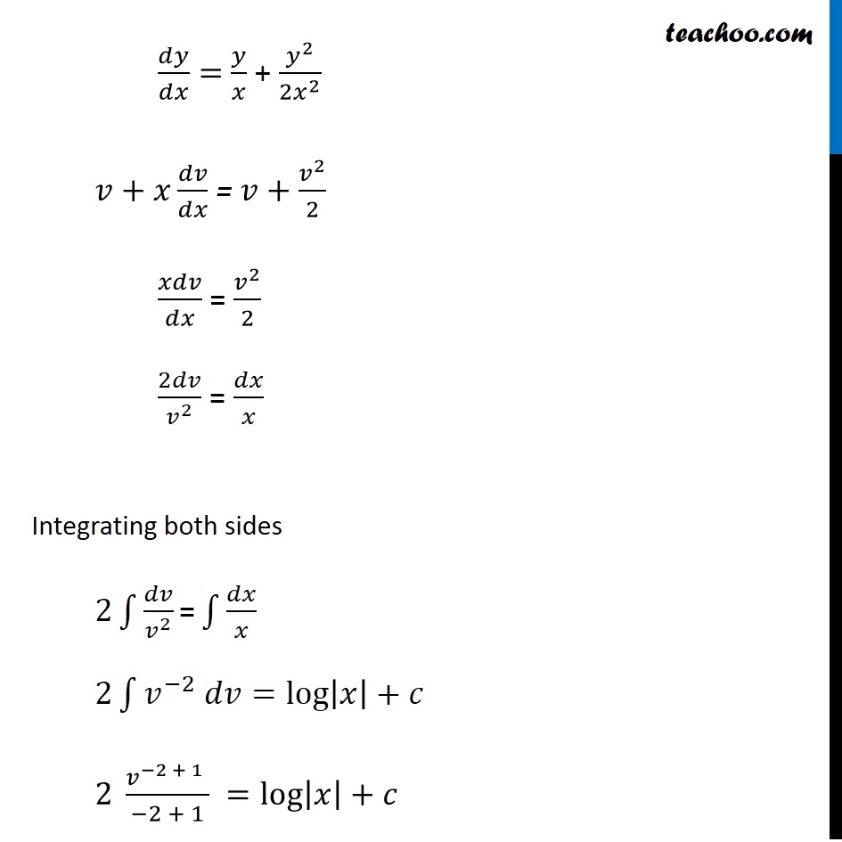 Ex 9 5 15 Class 12 Find Solution 2xy Y 2 2x 2 Dy Dx 0 When