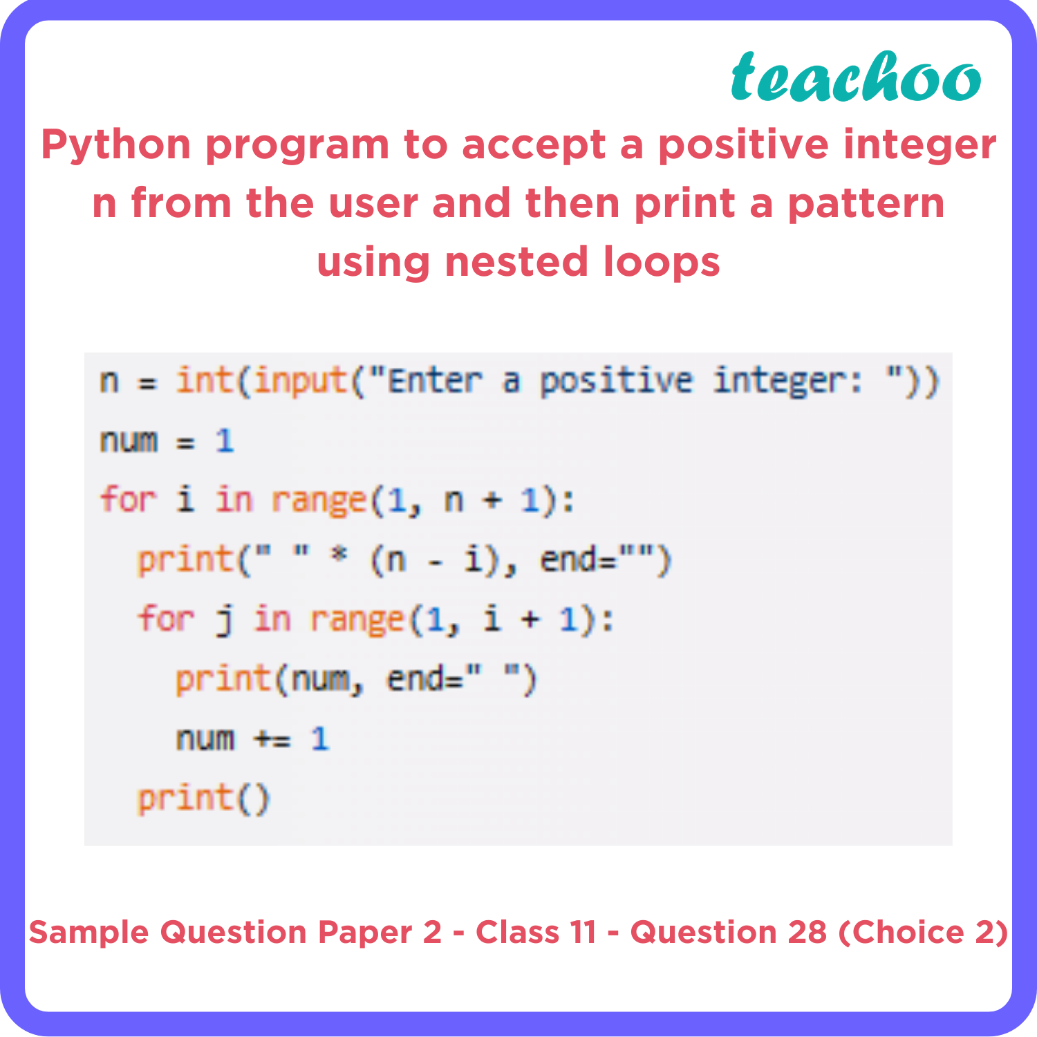 write-a-python-program-to-accept-a-positive-integer-n-from-the-user