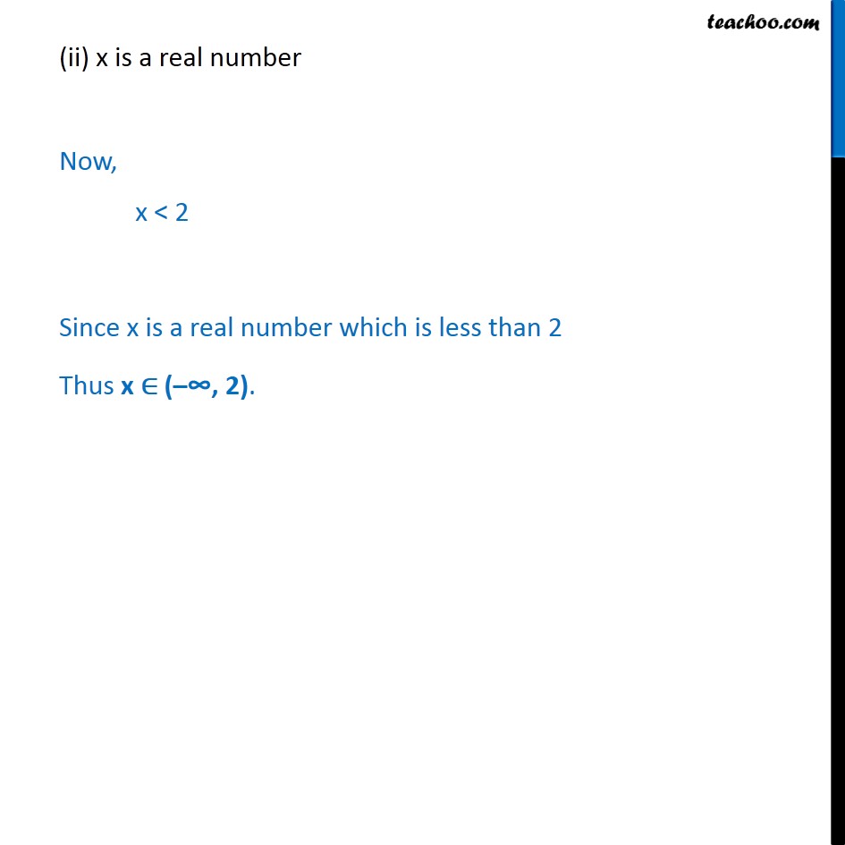 Ex 6.1,  3 - Chapter 6 Class 11 Linear Inequalities - Part 2