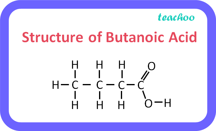 Draw structures & identify functional group present in (i) Butanoic