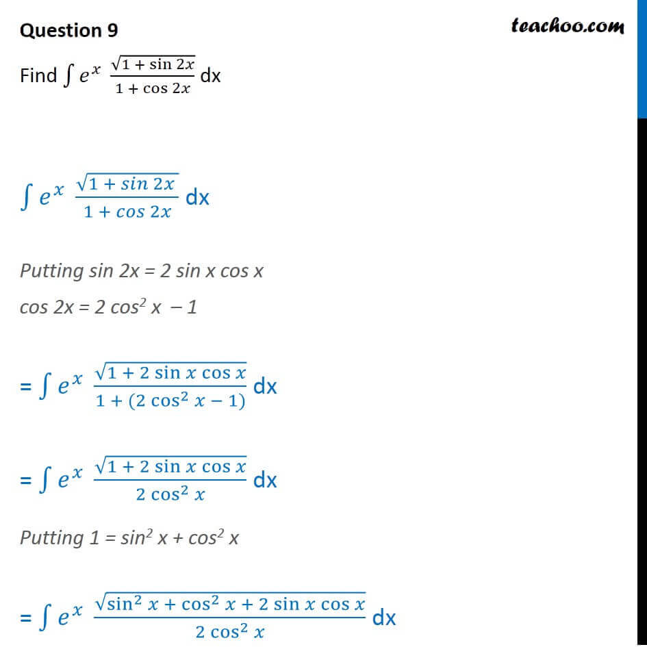 integrate-e-x-root-1-sin-2x-1-cos-2x-dx-teachoo