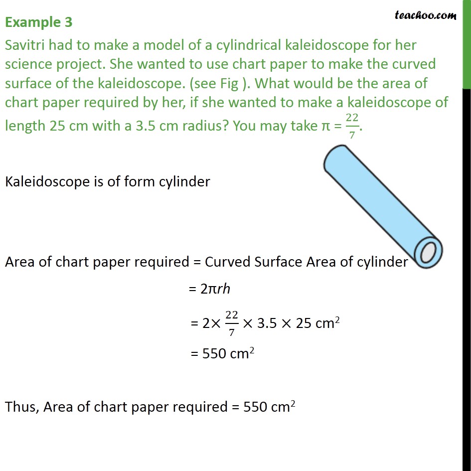 Example 3 - Savitri had to make a model of a cylindrical - Examples