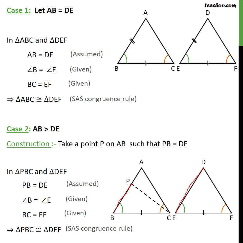Theorem 71 Asa Congruency Class 9 If 2 Angles And Side Are Equal