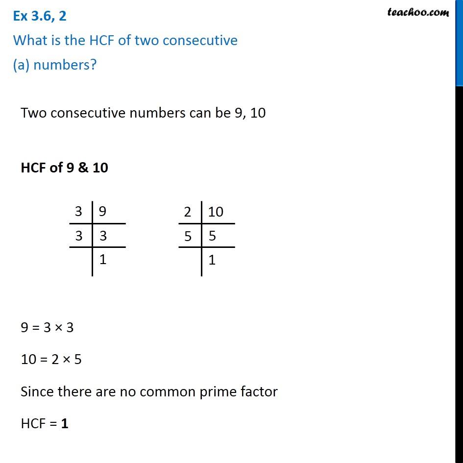 What Is The Hcf Of 2