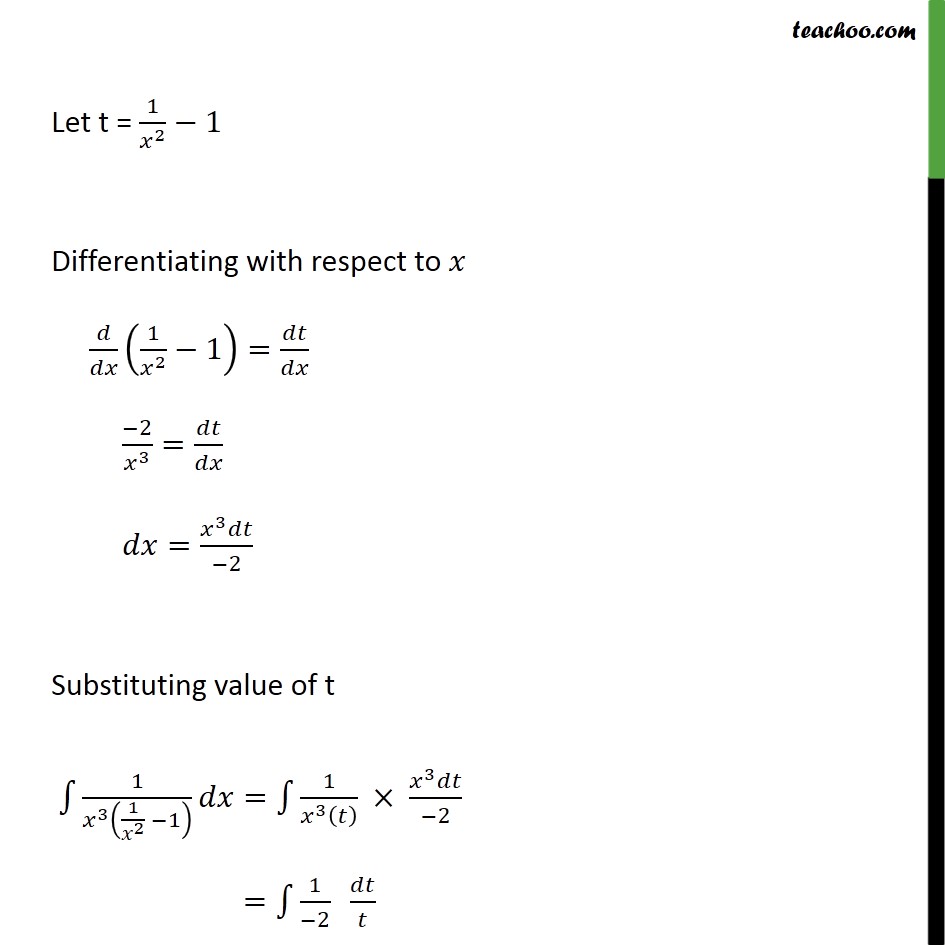 Misc 1 - Integrate 1   X - X3 - Chapter 7 Integrals - Miscellaneous