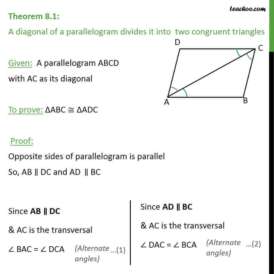 given parallelogram abcd with diagonal bd