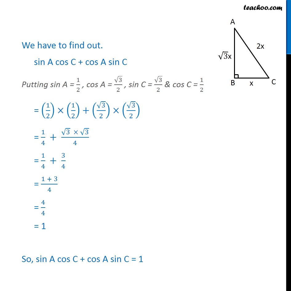 Ex 8.1, 9 - Chapter 8 Class 10 Introduction to Trignometry - Part 4