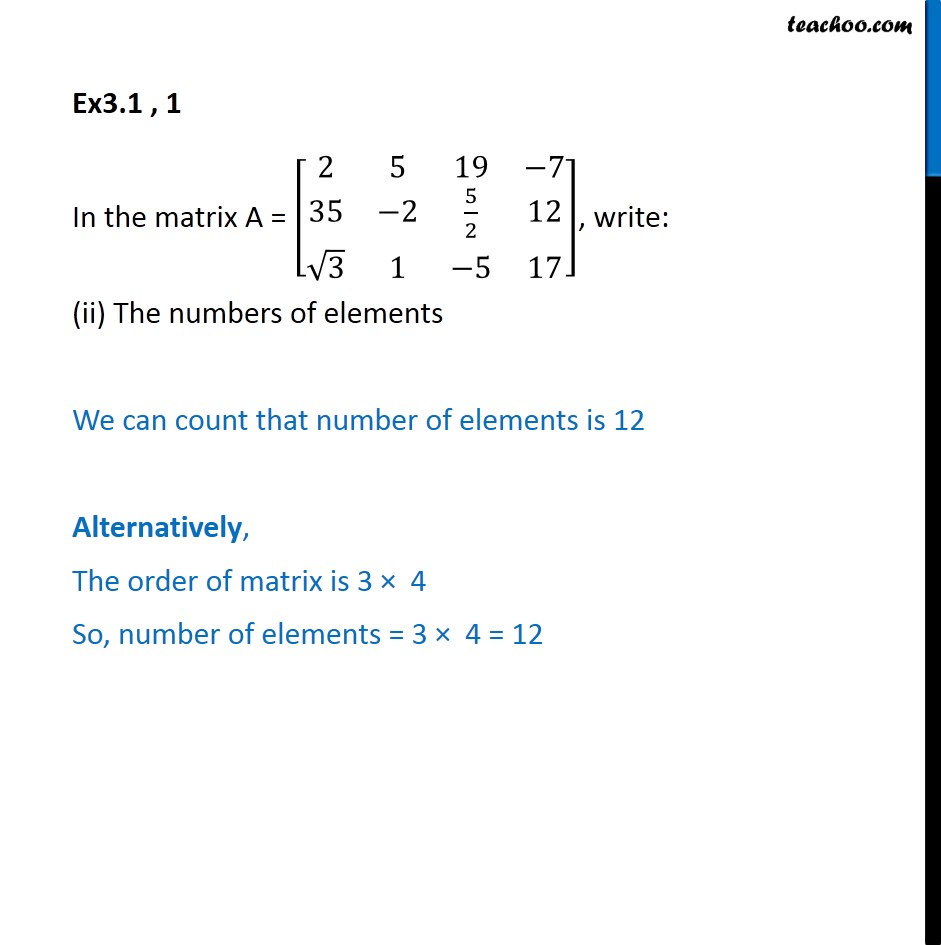 Ex 3.1, 1 - Chapter 3 Class 12 Matrices - Part 2